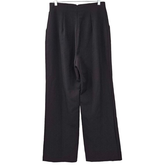 Eliza J Wide Leg Dress Pants Black Women’s Size 10 High Rise Evening Career - Picture 2 of 14